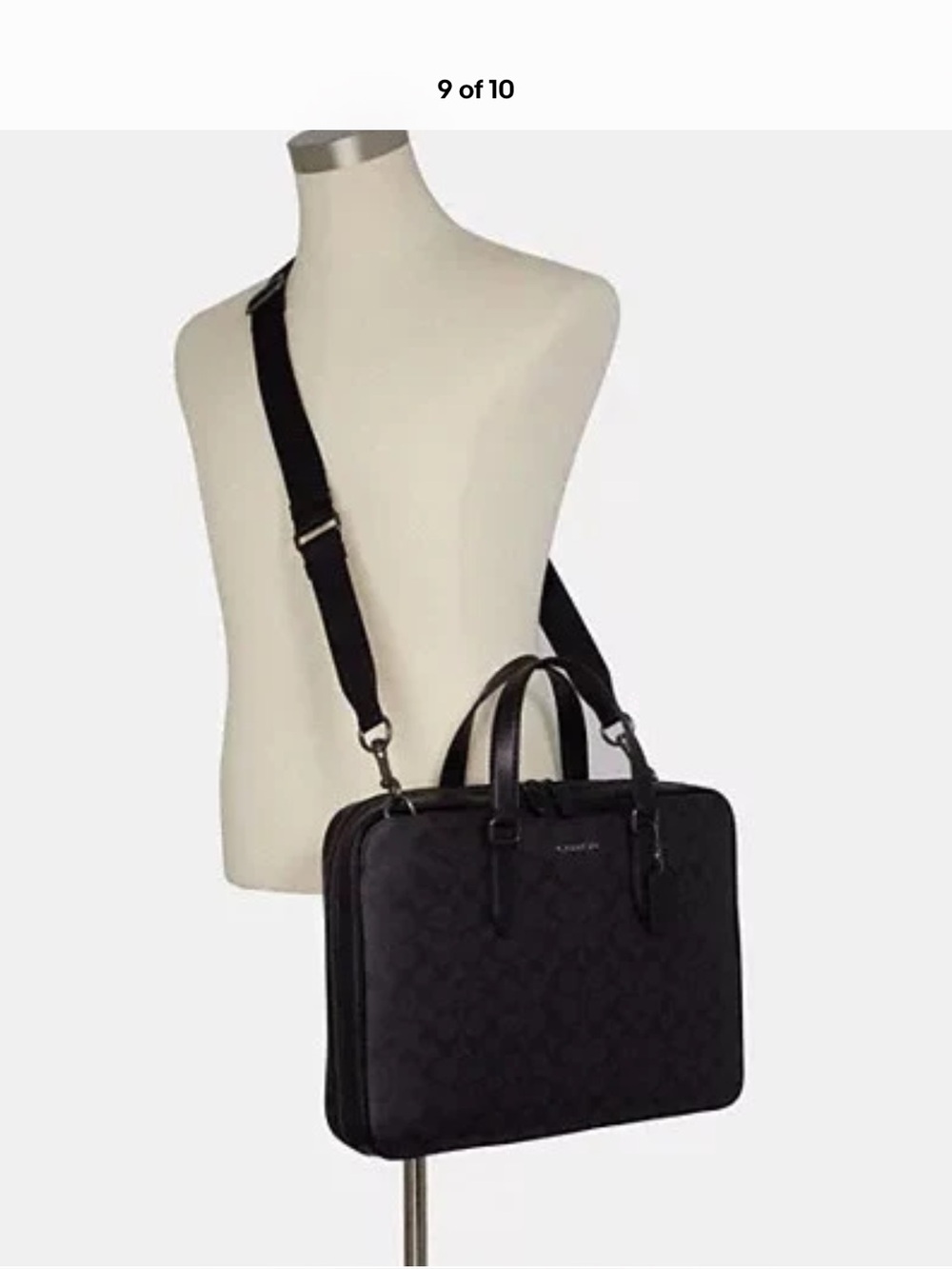 Coach Graham Slim Briefcase in Black Signature Canvas-EXCELLENT CONDITION - Picture 14 of 14